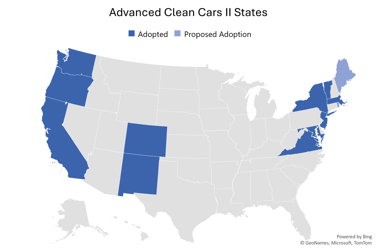 12 States Have Formally Adopted Advanced Clean Cars II Atlas EV Hub